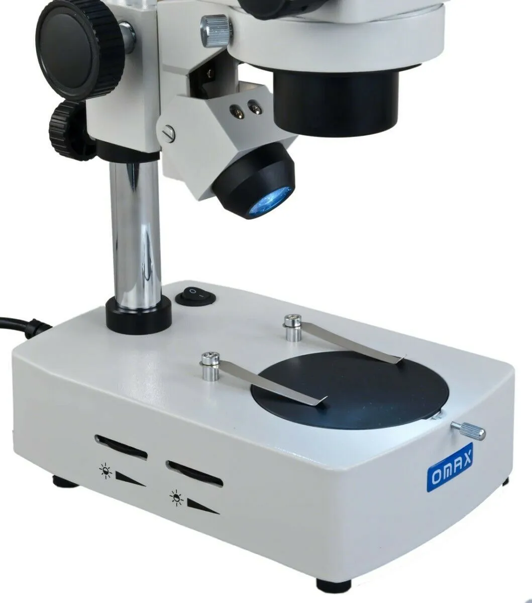 OMAX 3.5X-90X Trinocular Zoom Stereo Microscope   Dual LED Goose-neck Light